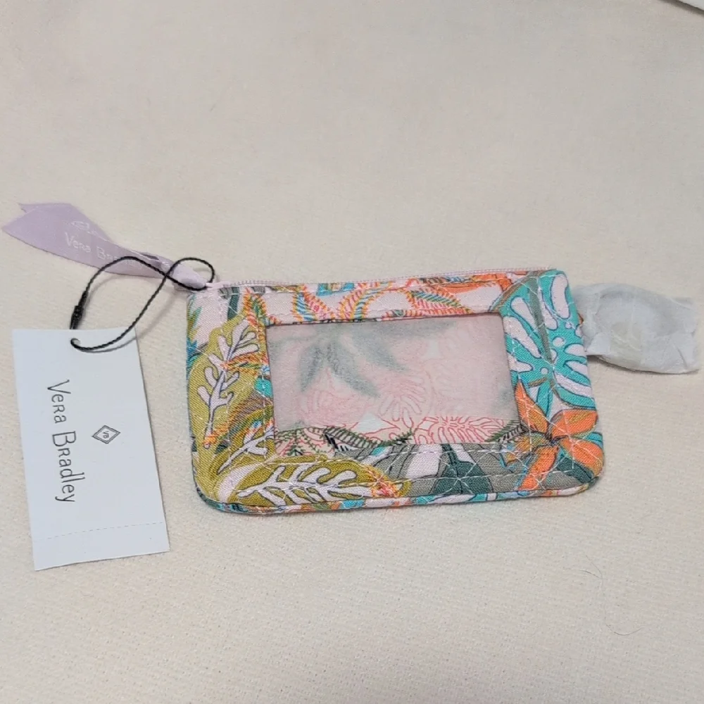 Vera Bradley Rain Forest Canopy Zip ID Case NWT